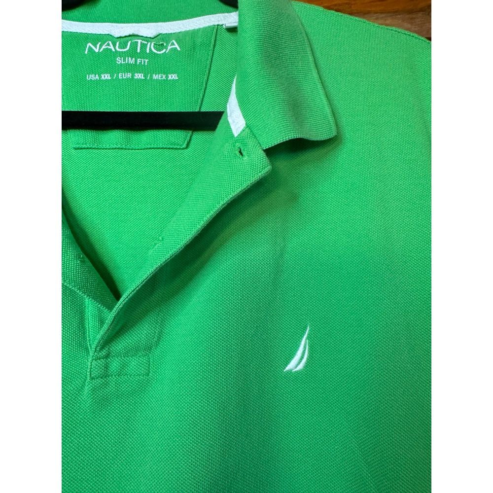 Nautica Neon Green Polo‎ Size XXL - Picture 3 of 5